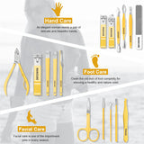 Manicure & Pedicure | 16-in-1 Full Function Kit with Leather Case